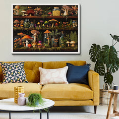 Pilz Bücherregal -Puzzle 1000 Stücke