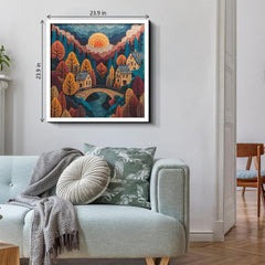 Golden Sunset Village Puzzle 1000 Teile