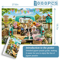 Truck Full Puppies Puzzle 1000 Teile