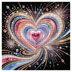 Dazzling Gem Heart Jigsaw Puzzle 1000 Pieces