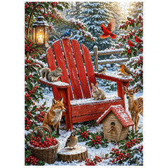 Snowy Forest Friends Puzzle 1000 Teile