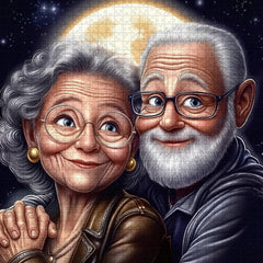 Silbernes Haar umarmt Puzzle 1000 Teile