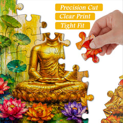Serene Buddha Floral Bloom Puzzle 1000 Teile