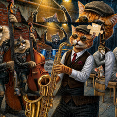 Street Jazz Cats Jigsaw Puzzle 1000 Pieces