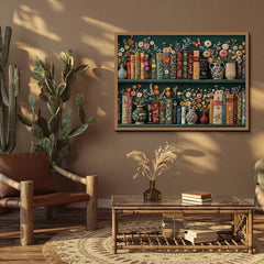 Blühendes Bücherregal-Puzzle 1000 Teile