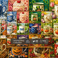 Holiday Mug Collection Jigsaw Puzzle 1000 Pieces
