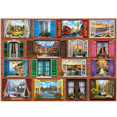 Welt durch Fenster Puzzle 1000 Teile
