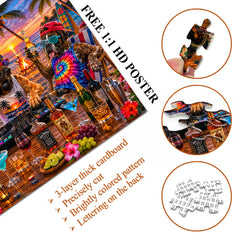Tropische Hunde DJ Party Puzzle 1000 Teile