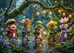 Kleine Abenteurer im Regen Puzzle 1000 Teile