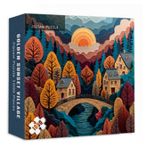 Golden Sunset Village Puzzle 1000 Teile