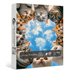 Cat Cat Watching Jigsaw Puzzle 1000 Pieces
