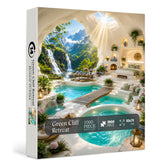 Green Cliff Retreat Jigsaw Puzzle 1000 Pieces