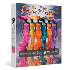 Schmetterling und Muse Puzzle 1000 Teile