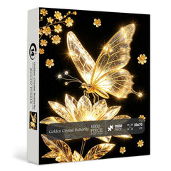 Golden Crystal Butterfly Jigsaw Puzzle 1000 Pieces