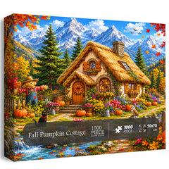 Fall Pumpkin Cottage Jigsaw Puzzle 1000 Pieces