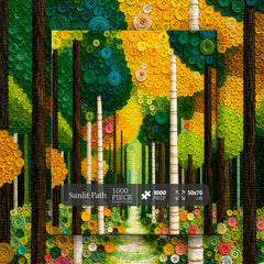 Sunlit Path Jigsaw Puzzle 1000 Pieces
