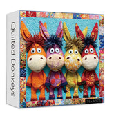 Gesteppte Esel-Puzzle 1000 Teile