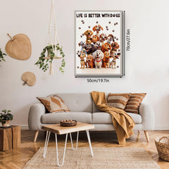 Life is Better with Dogs Jigsaw Puzzle 1000 Pieces