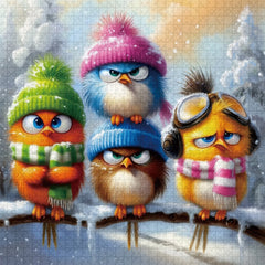 Winter Feathered Friends Jigsaw Puzzle 1000 Pieces