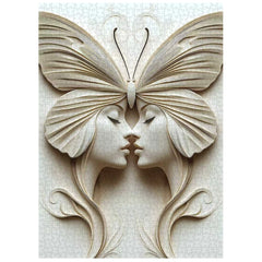 Butterfly Face Twins Jigsaw Puzzle 1000 Stücke