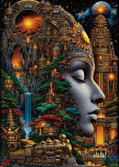 Traumlandschaftsstadt-Puzzle 1000 Teile