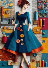Vintage Sewing Muse Puzzle 1000 Teile