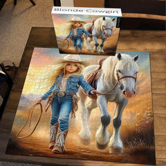 Blonde Cowgirl Jigsaw Puzzle 1000 Pieces