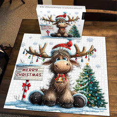 Elk Christmas Celebration Jigsaw Puzzle 1000 Pieces