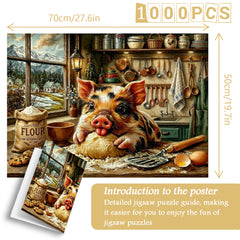 Piggy Chef Jigsaw Puzzle 1000 Pieces