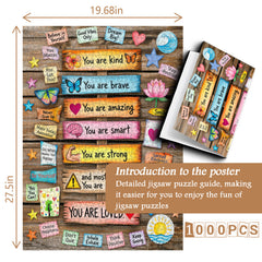 Tägliche Positivität Puzzle 1000 Teile