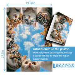 Cat Cat Watching Jigsaw Puzzle 1000 Pieces