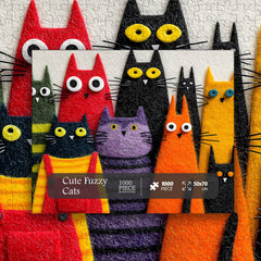 Cute Fuzzy Cats Jigsaw Puzzle 1000 Pieces