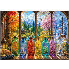 Seasons on the Sill Jigsaw Puzzle 1000 Pieces