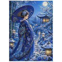 Schnee-Mond-Garten-Puzzle 1000 Teile