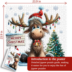 Elk Christmas Celebration Jigsaw Puzzle 1000 Pieces