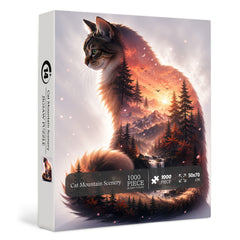 Cat Mountain Scenery Puzzle 1000 Teile