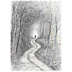 Line Art Lone Walker Jigsaw Puzzle 1000 Pieces