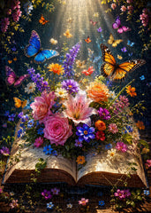 Buch „Blüten und Schmetterlinge“-Puzzle 1000 Teile