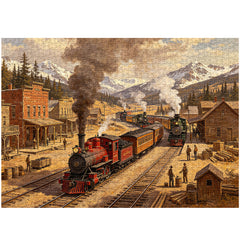 Züge des Goldrauschs Puzzle 1000 Teile