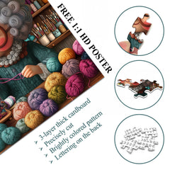 Grandma’s Knitting World Jigsaw Puzzle 1000 Pieces