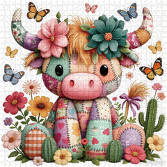 Patchwork Cow Jigsaw Puzzle 1000 Pieces