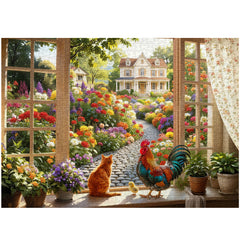 Landschaftsfenster-Szenen-Puzzle, 1000 Teile