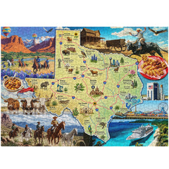 Wildwest-Kartenpuzzle 1000 Teile