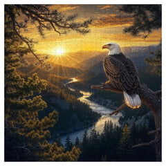 Adler bei Sonnenuntergang Puzzle 1000 Teile