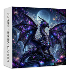 Lila Fantasy-Drachen-Puzzle, 1000 Teile