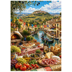 Italian Mountain Food Time Jigsaw Puzzle 1000 Pieces