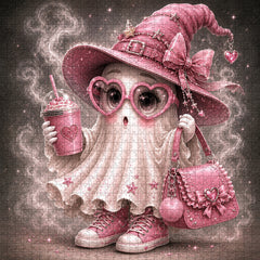 Pink Fashion Ghost Flag Jigsaw Puzzle 1000 Pieces