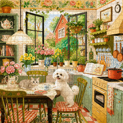 Bauernhaus Blumenküche Puzzle 1000 Teile