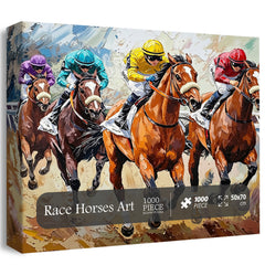 Race Horses Art Jigsaw Puzzle 1000 Pieces