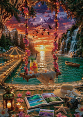 Sonnenuntergangsschaukel-Puzzle 1000 Teile
